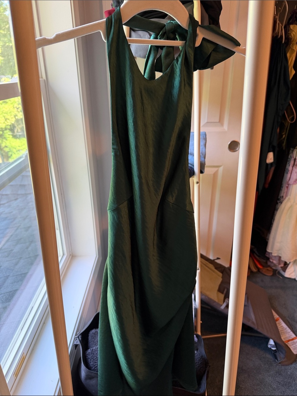 Green Halter Midi Dress - Boutique
